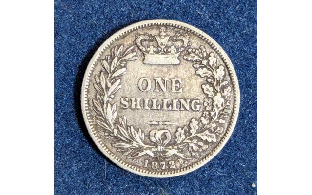 QV shilling, 1872