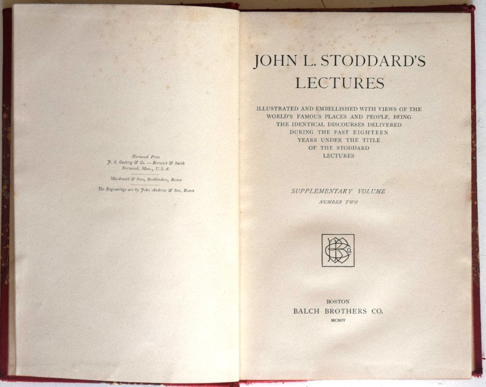 John L. Stoddard's Lectures, Canada, Malta, Gibraltar, illustrated, supplementary volume two, Boston