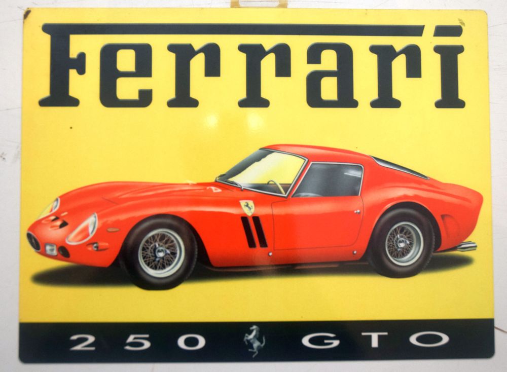 FERRARI 250 GTO enamel sign, 40 x 30cm