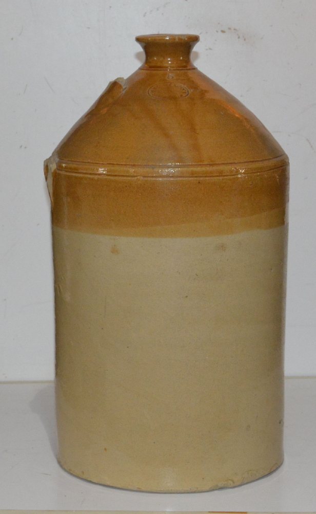 Glazed old earthenware jar