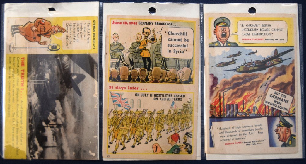 4, WWII postcards and 2 coloured photographs