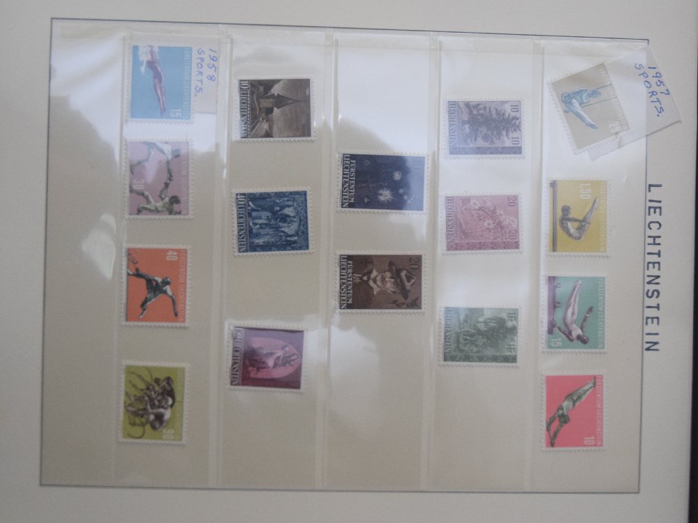 Lichtenstein 1957- early 1990's, complete collection, in Lindar album