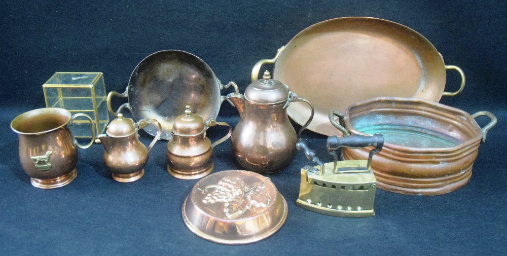 Copper and brass kitchen wares