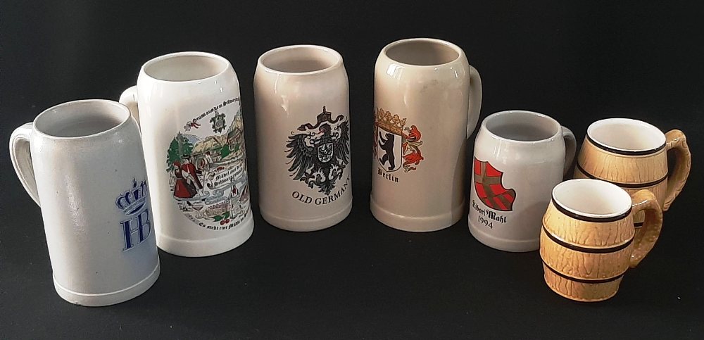 5 German beer steins and 2 others (7)