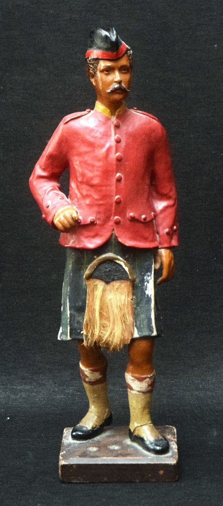 Papier mache figure of a Uniformed Scotsman 38cms