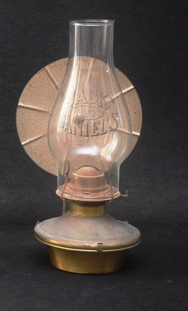 JACK DANIEL's No7 wall hanging brass paraffin lamp with reflector