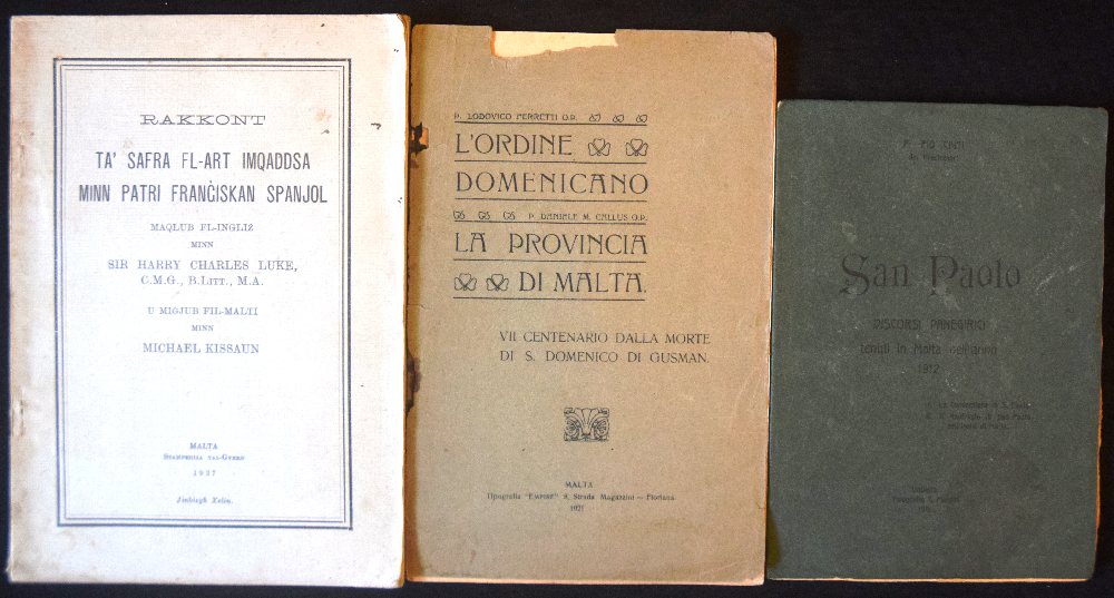 Cuiti Pio, San Paolo; Ferretti Lodovico, L Ordine Domenicano  - La Provincia di Malta; Luke Harry C.