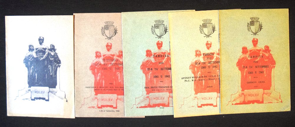 6 Booklets on 8th September 1565 & 1943