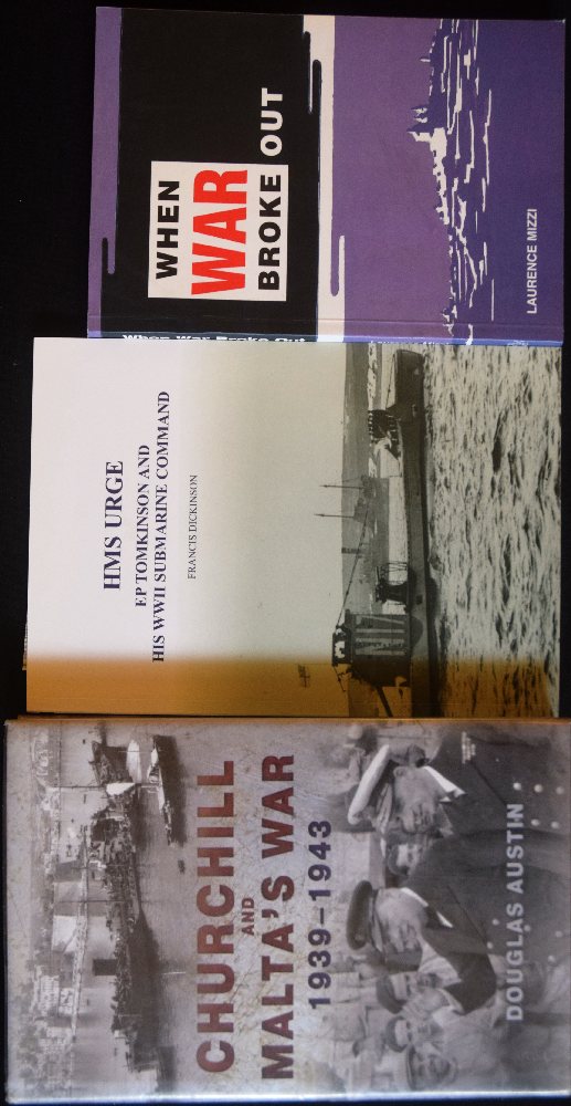 Mizzi Lawrance, When war broke out; Dickinson F., HMS Urge; Austin Doughlas, Churchill and Malta's w