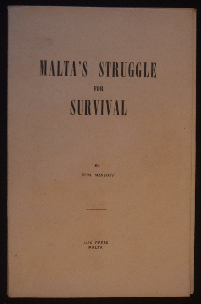 Mintoff Dom., Malta's Struggle for Survival