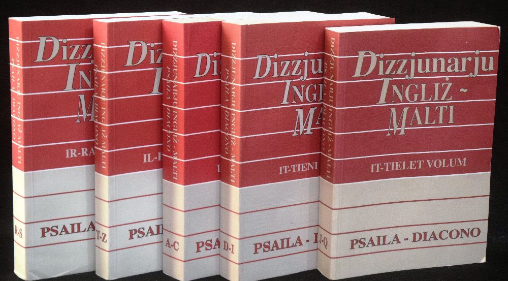 Psaila - Diacono, Dizzjunarju Ingliz - Malti 5 Volumes