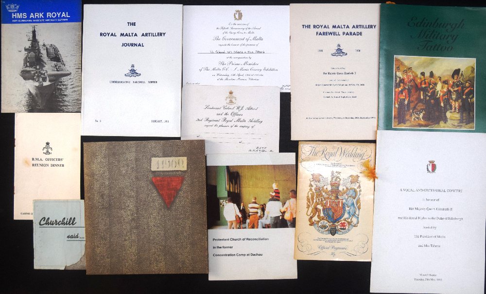The Royal Malta Artillery Journal and other military stationery