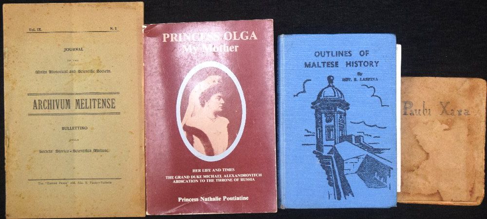 Archivum Melitense, Vol IX No 2; Poutiatine Nathalie, Princess Olga my Mother; Paulu Xara booklet; L