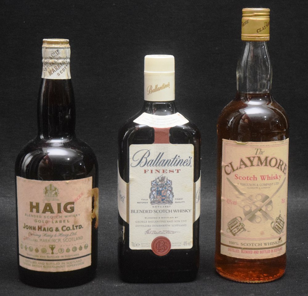 CLAYMORE whisky; BALLANTINE;s whisky; HAIG whisky (3)
