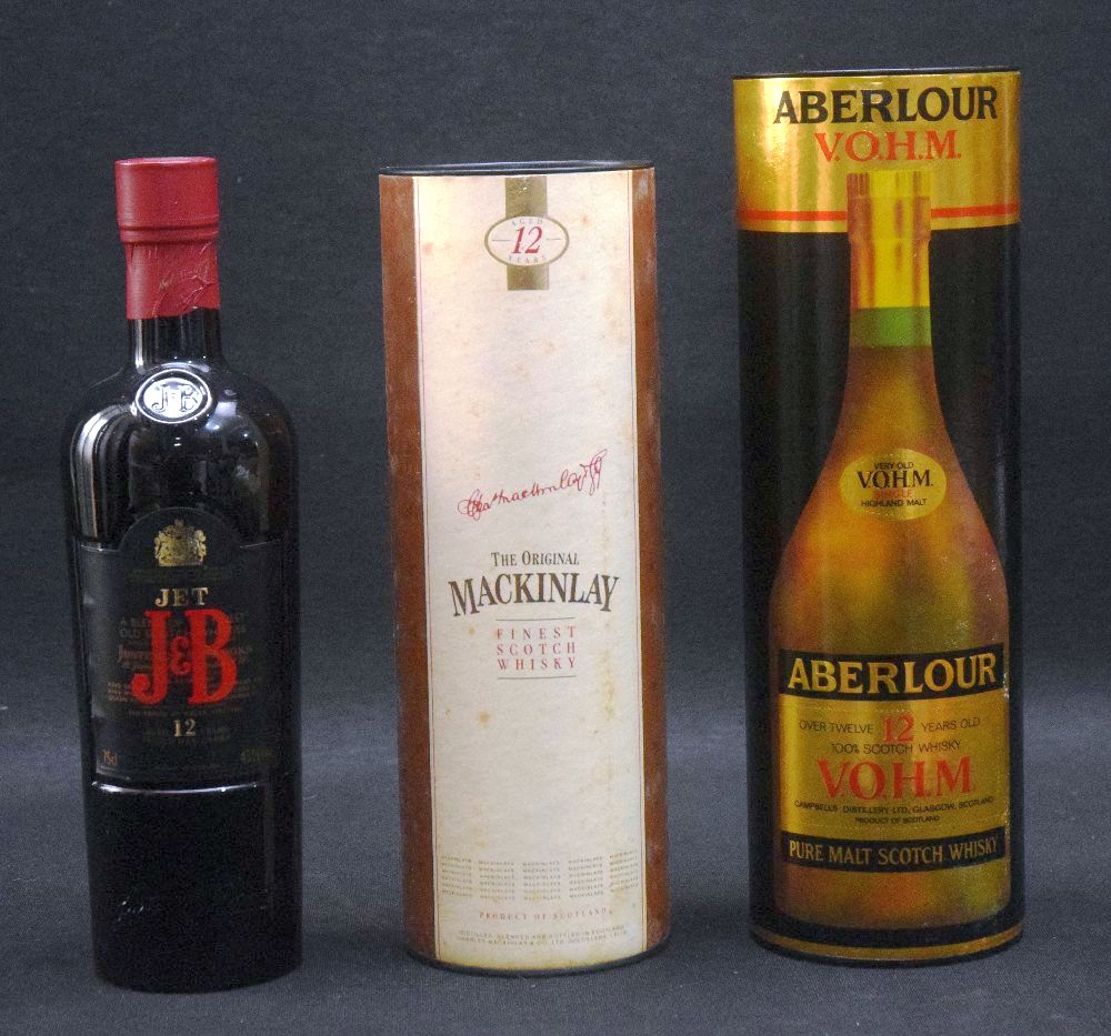 J&B whisky; MACKINLAY whisky; ABERLOUR VOHM whisky (3)