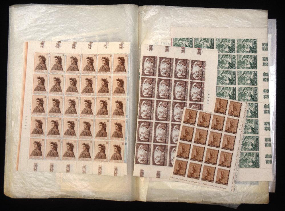 Vatican City stock of mint stamps, 1600++, in album