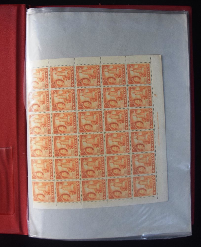 Malta complete sheets of 1956 stamps, revenues and others