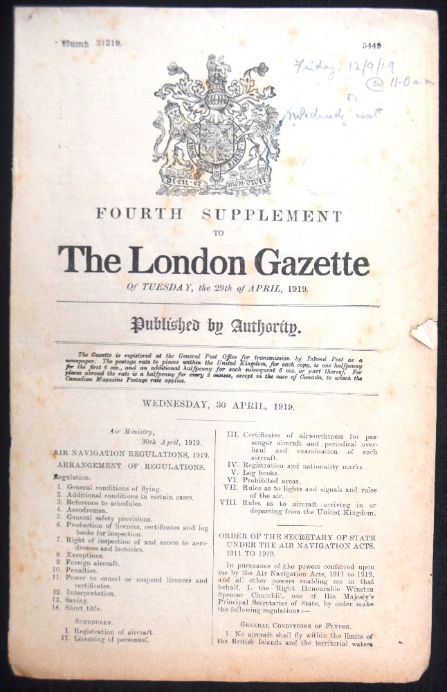 The London Gazette, April 1919