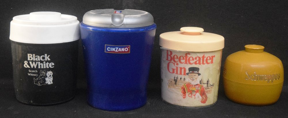 Cinzano, Black & white, Schweppes and Beefeater ice buckets (4)