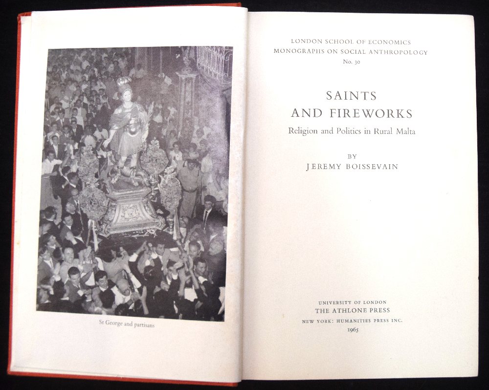 Boissevain Jeremy, Saints and Fireworks, Religion & Politics in Rural Malta, 1965