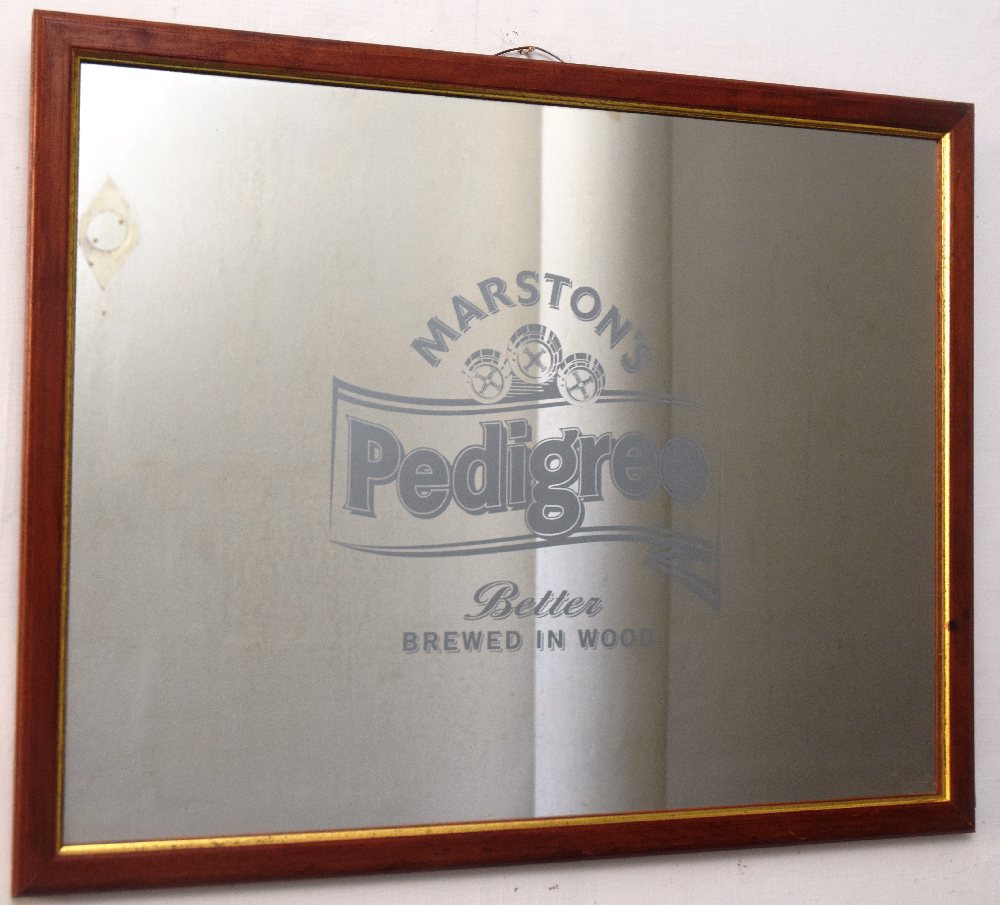 MARSTON'S Better Brewed in Wood, mirror, 58 x 46cm