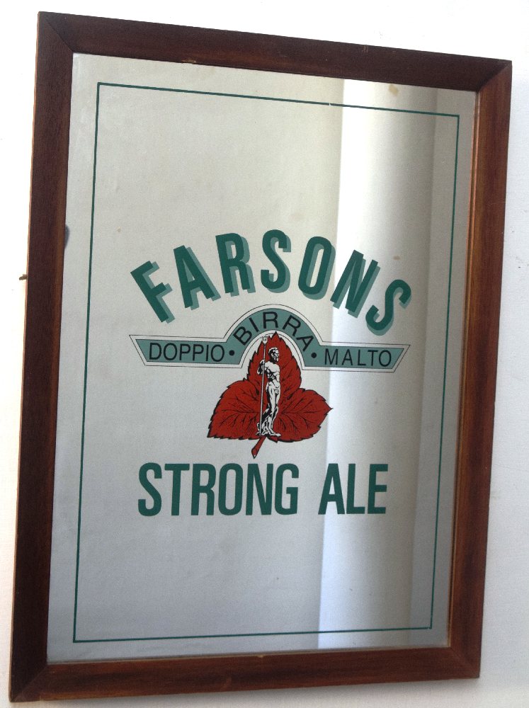 FARSONS STRONG ALE BEER, mirror, 40 x 56cm