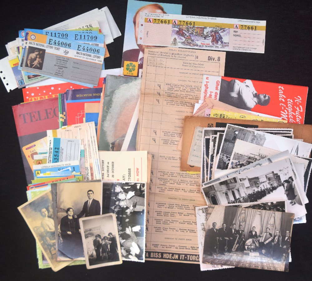 Photographs, Holy Commemoration cards, political papers