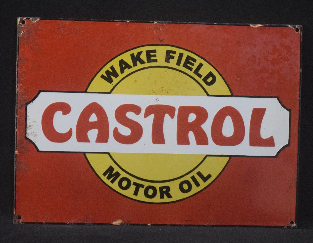 CASTROL Motor oil enamel sign, 46 x 33cm