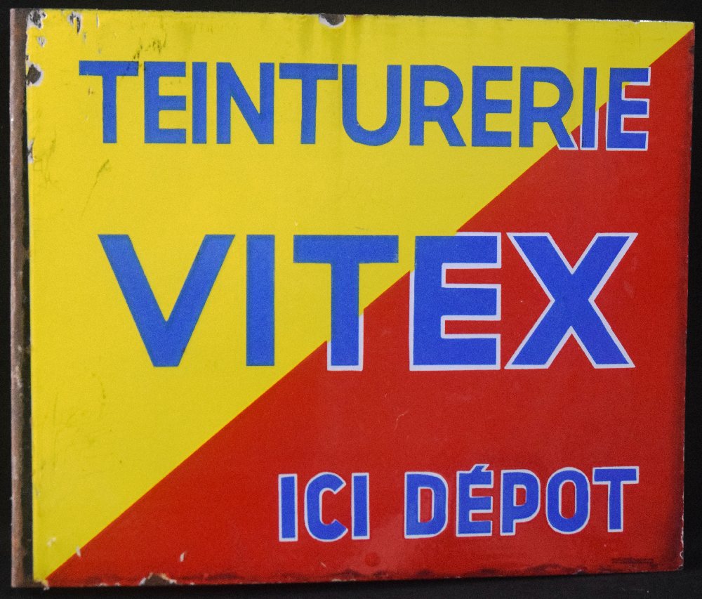 VITEX enamel sign, double sided, 49 x 60cm