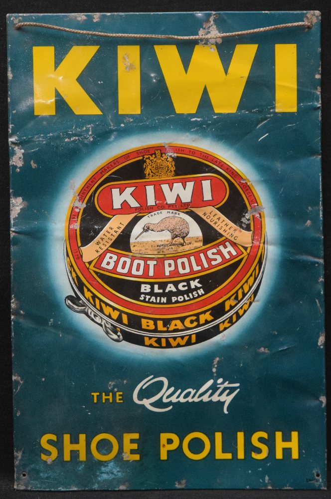 KIWI shoe polish metal sign, 24 x 38cm