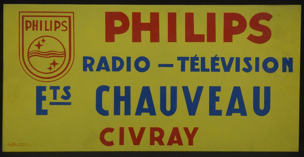 PHILIPS Radio Television metal sign, 50 x 26cm