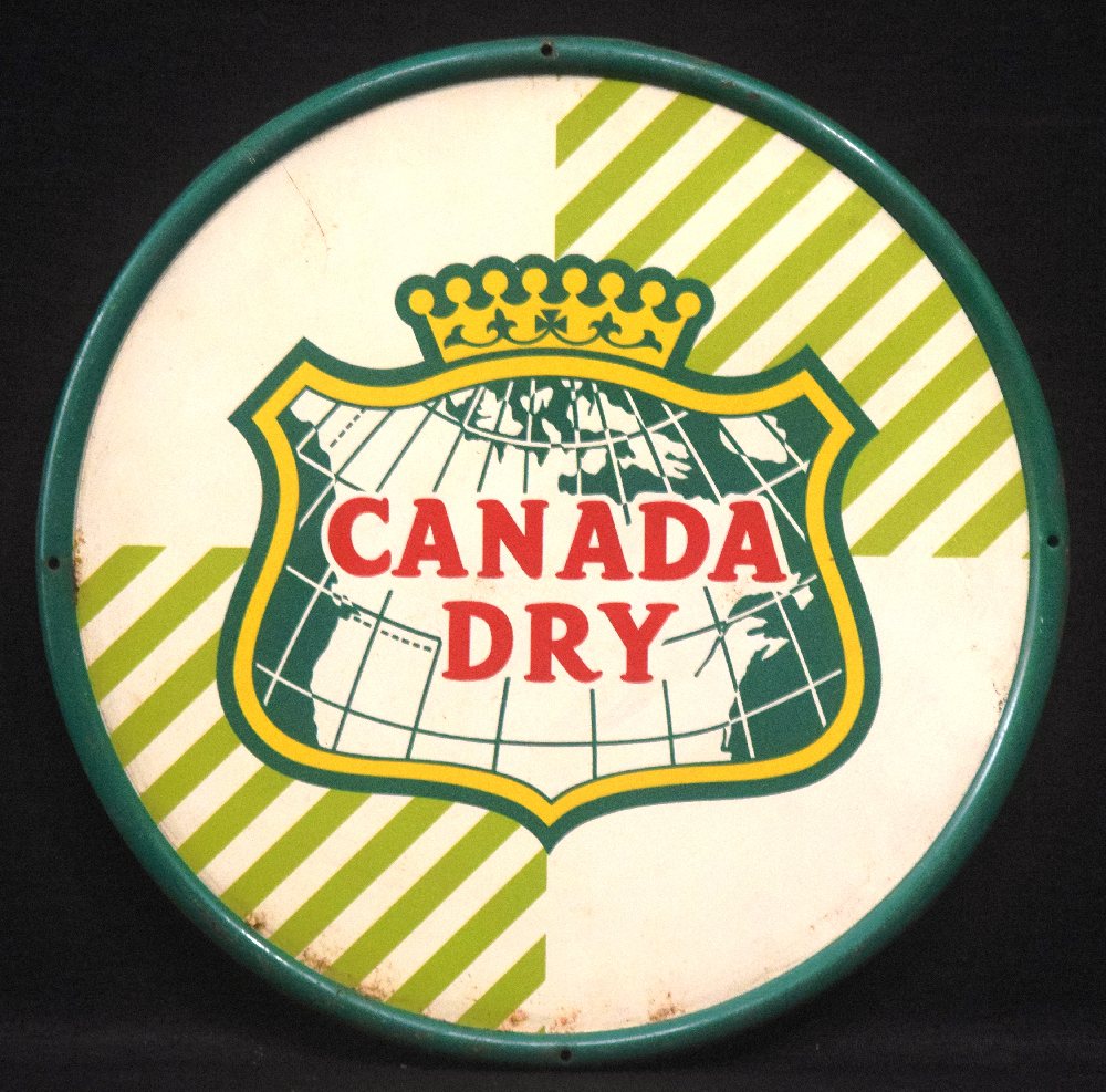 CANADA DRY round metal sign, 33cm