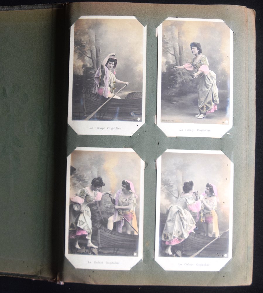 500 Post cards, Ca1920s, in green album
