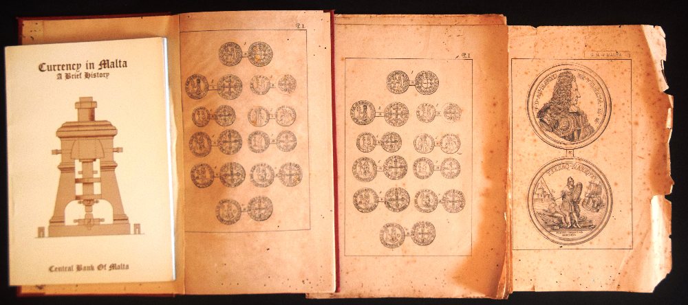 19th C. Prints (book) on Malta coinage; Currency in Malta, A Brief History (CBoM)