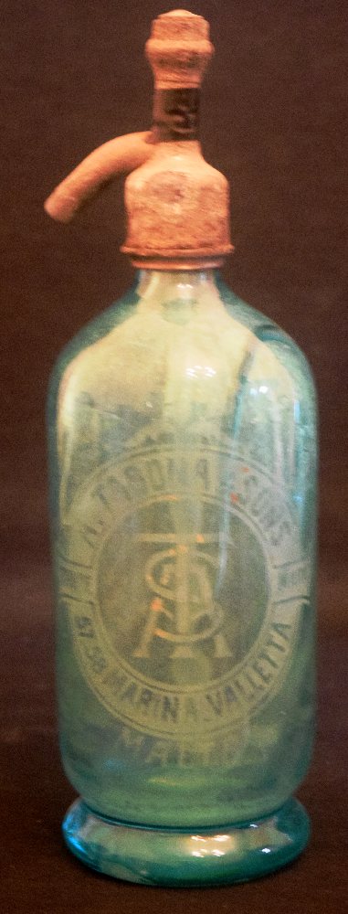 A. TABONA and Sons Valletta siphon bottle  (c.)
