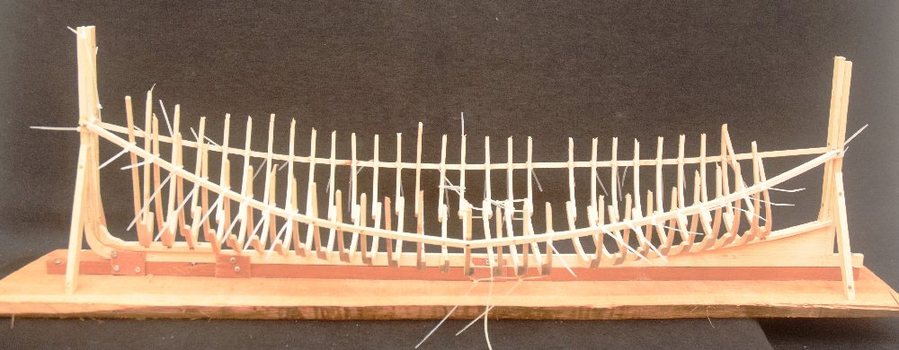 Scale model frame of Old Maltese Luzzu