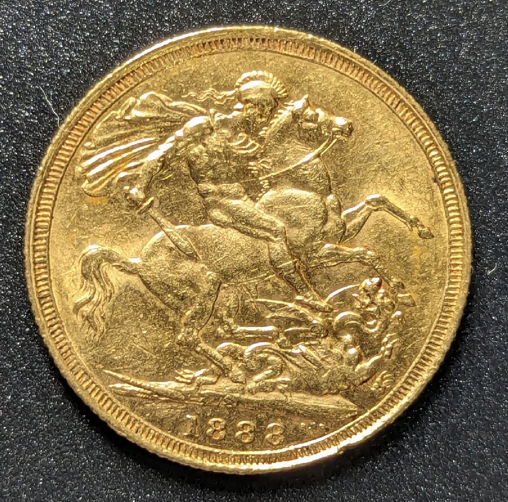 QV Jubilee head gold sovereign, 1888