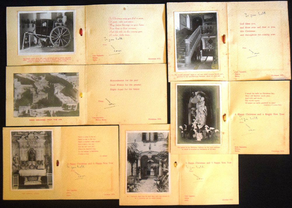 6 Casa Inguanez Mdina, Christmas Cards with B&W photographs, 1950s