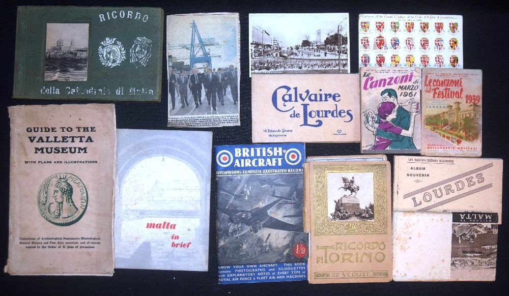 Malta guide books, post cards and other booklets