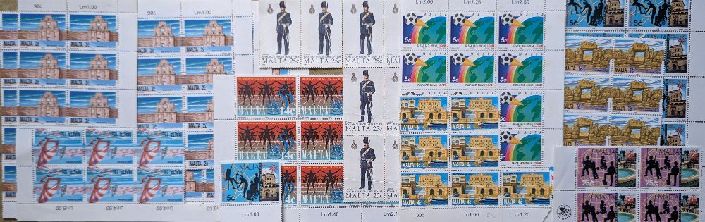 Malta mint loose stamps, large collection