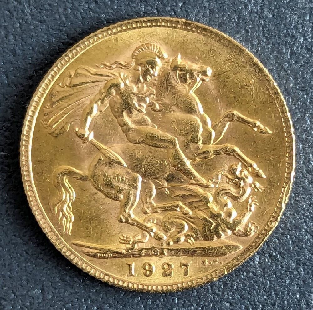 George V gold sovereign, 1927