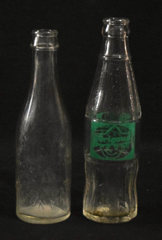 VERIGOUD bottle, green, 20cm; PACE Bros bottle, 19cm