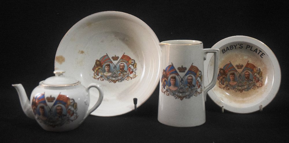 GEO V Coronation: Jug, tea pot, basin and bowl, 1911