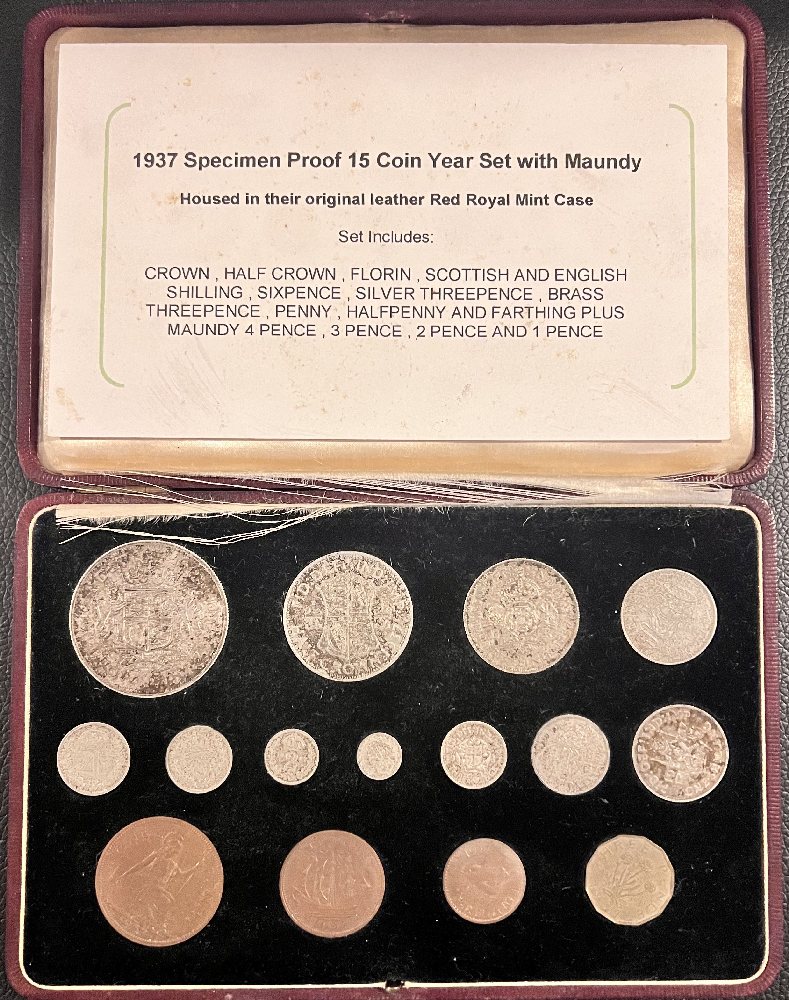 1937 coin set  - silver and bronze