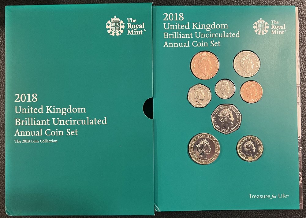 2018 UK coins dated annual set