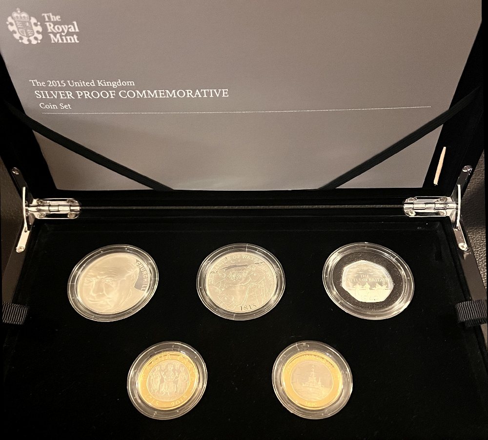 2015 UK Silver coins Proof Commemorative Set