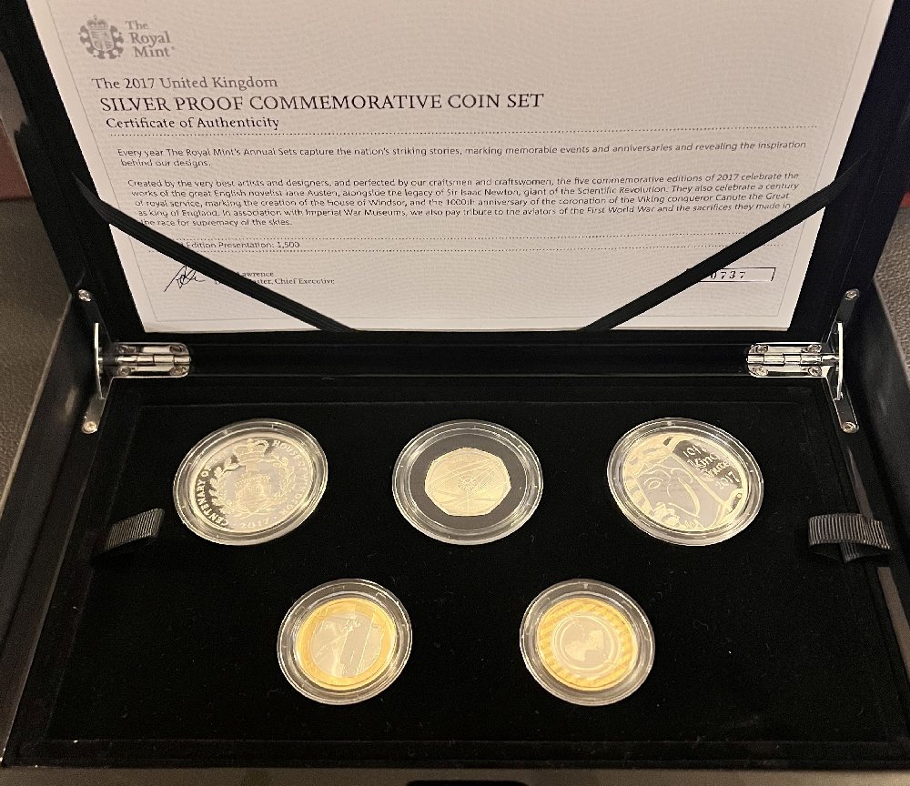 2017 UK Silver coins Proof Commemorative Set