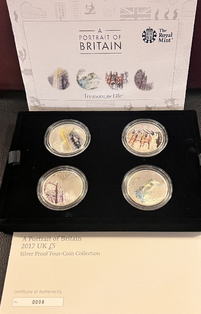 2017 Portrait of Britain Silver Proof 4 coin set