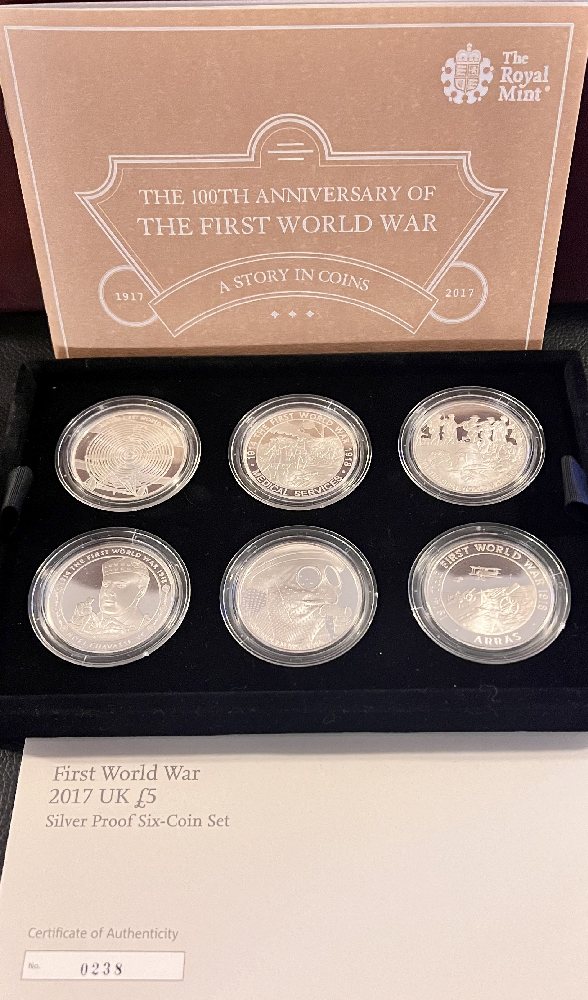 2017 100th Anniversary WWI silver proof coins