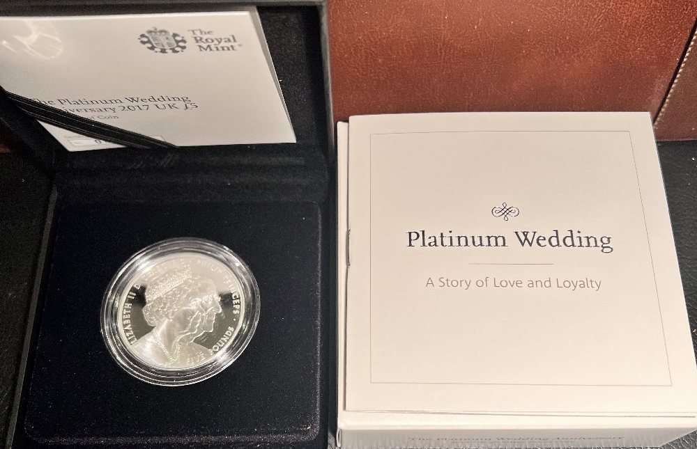 2017  - UK Silver proof coin - Platinum Wedding